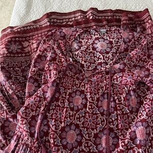 Aerie Red Floral Maxi Dress